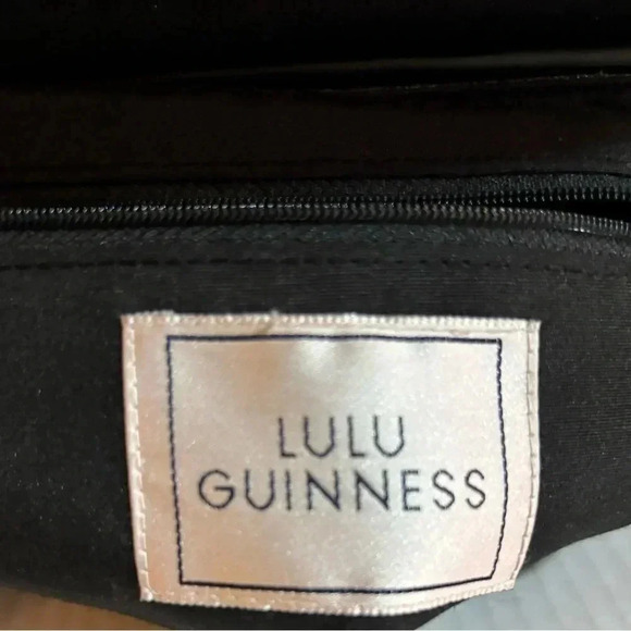 Lulu Guinness black corduroy satchel handbag - Picture 7 of 7